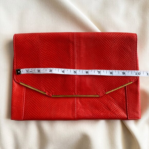Lanvin Red Lizard Leather Miss Sartorial Wristlet/Clutch - Picture 14 of 14